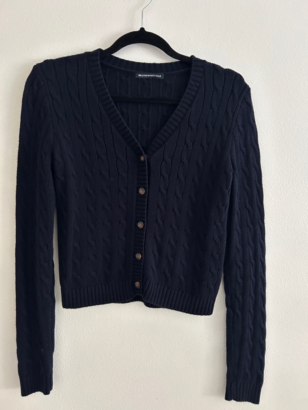 Brandy Melville Cable Knit V-neck cardigan